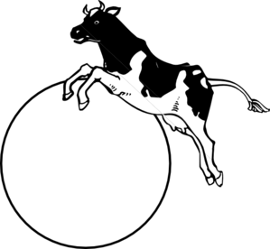 Cow Jumping Over Moon Clip Art At Clker Com   Vector Clip Art Online