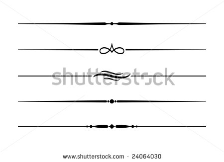 Dividers And Accents  6  Five Decorative Lines    Stock Vector
