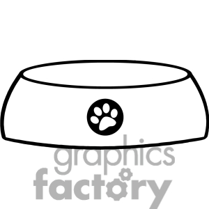      Free Rf Copyright Safe Dog Bowl Clipart Image Picture Art   384540