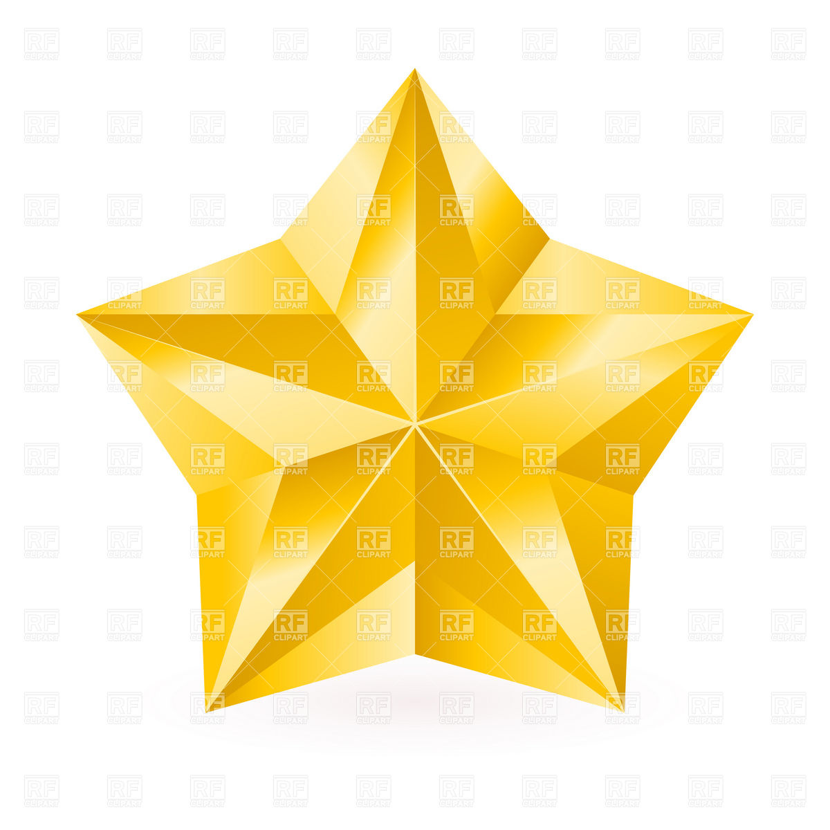 Golden Star Design 9370 Download Royalty Free Vector Clipart  Eps