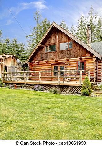 Images Of Rustic Log Small Cabin Deck Exterior   Horse Farm Rustic Old    