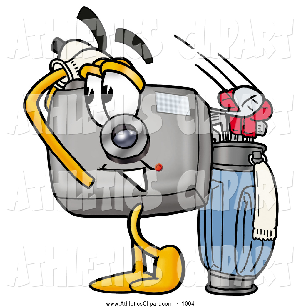 Larger Preview  Clip Art Of A Friendly Camera Mascot Cartoon Character