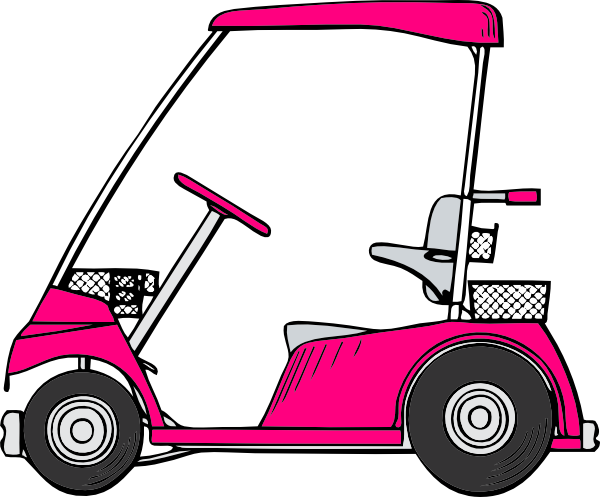 Pink Golf Cart Clip Art At Clker Com   Vector Clip Art Online Royalty