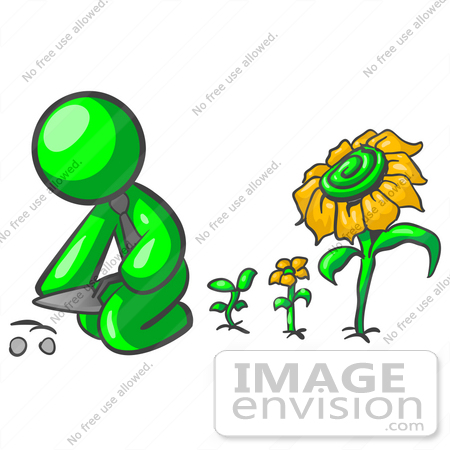 Plant Growing Clipart  34195 Clip Art Graphic Of A