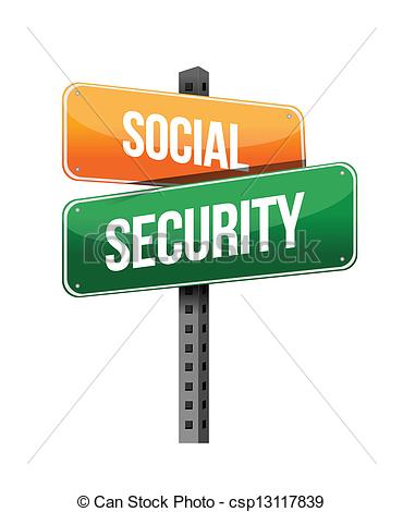 Social Security Illustration Design Over A White Background