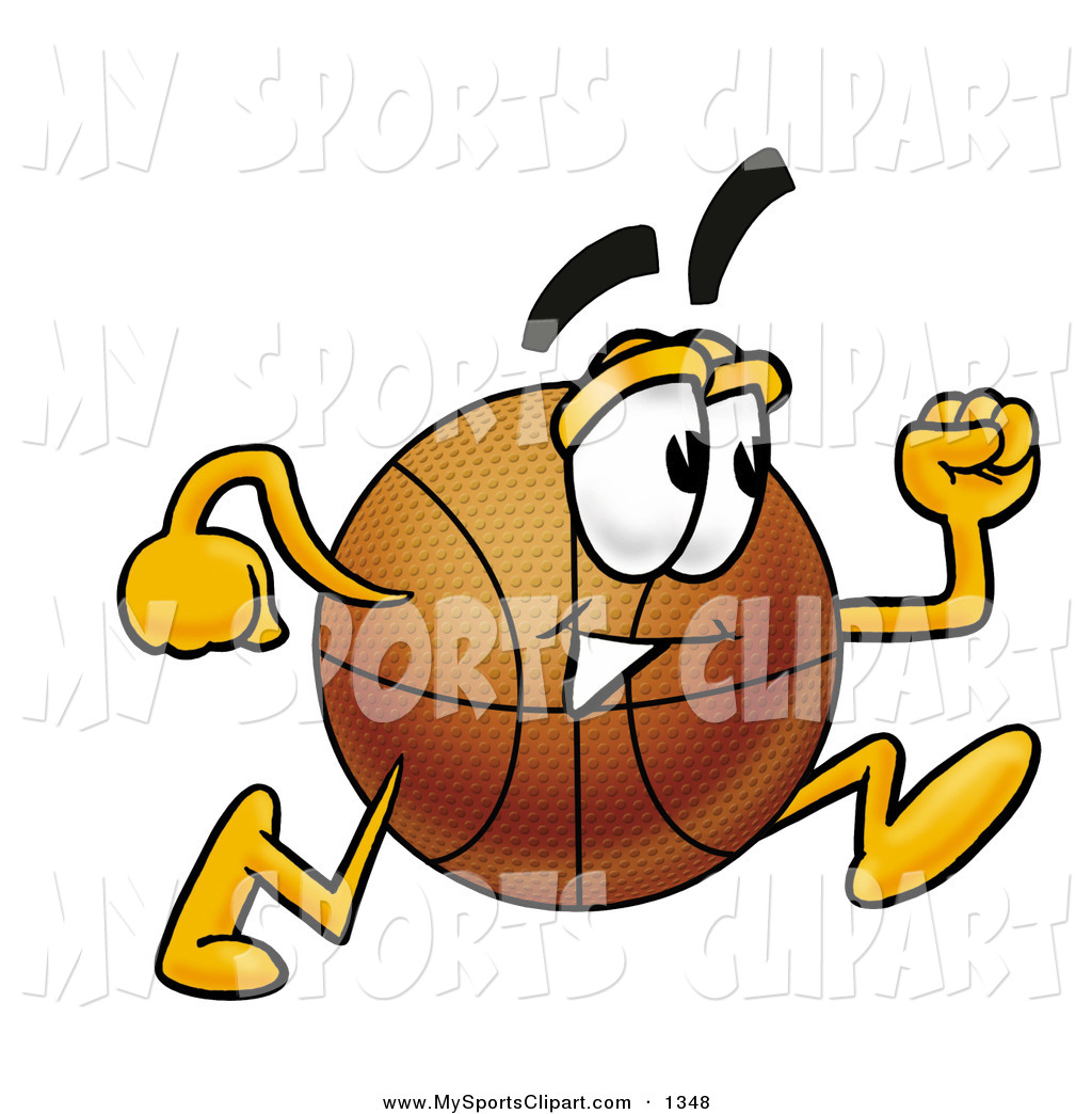 Sports Clip Art Of A Cute Basketball Mascot Cartoon Character    