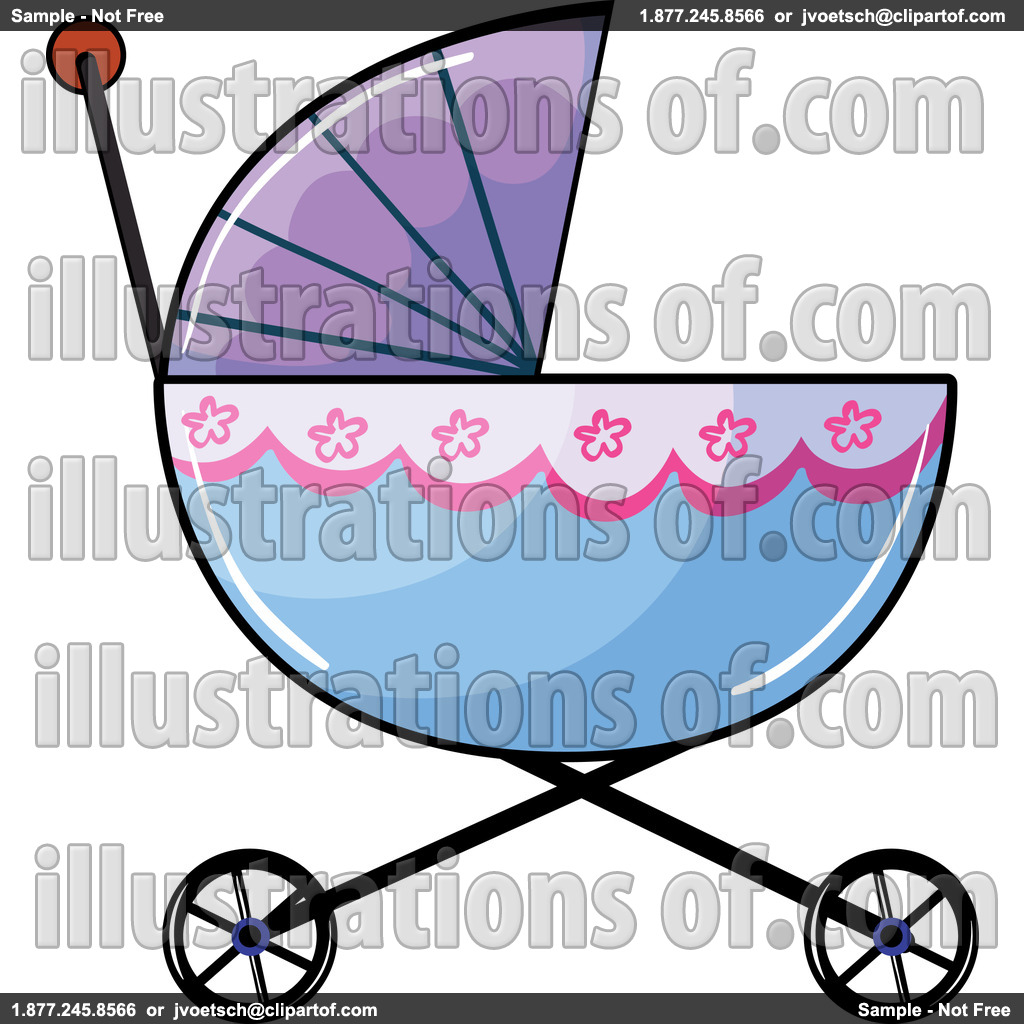 Stroll Clipart Royalty Free Rf Baby Stroller Clipart Illustration By