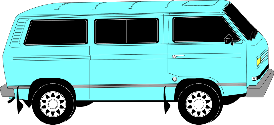 Van   Free Stock Photo   Illustration Of A Blue Van     8605