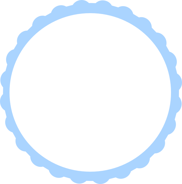     Vector Http   Www Clker Com Clipart Teal Scallop Circle Frame Html