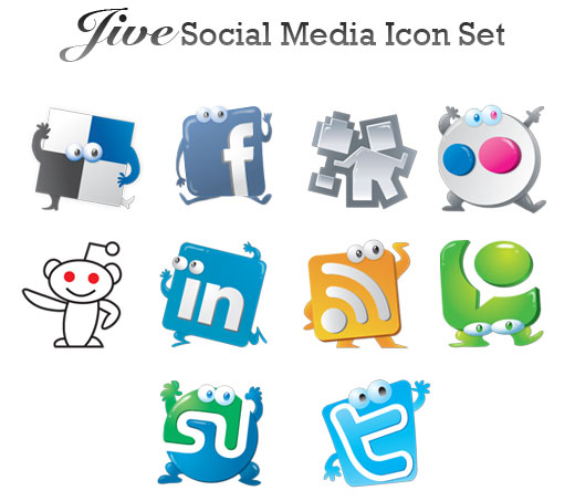 052 Set Of 10 Social Media Icons Clip Arts Free Clip Art    