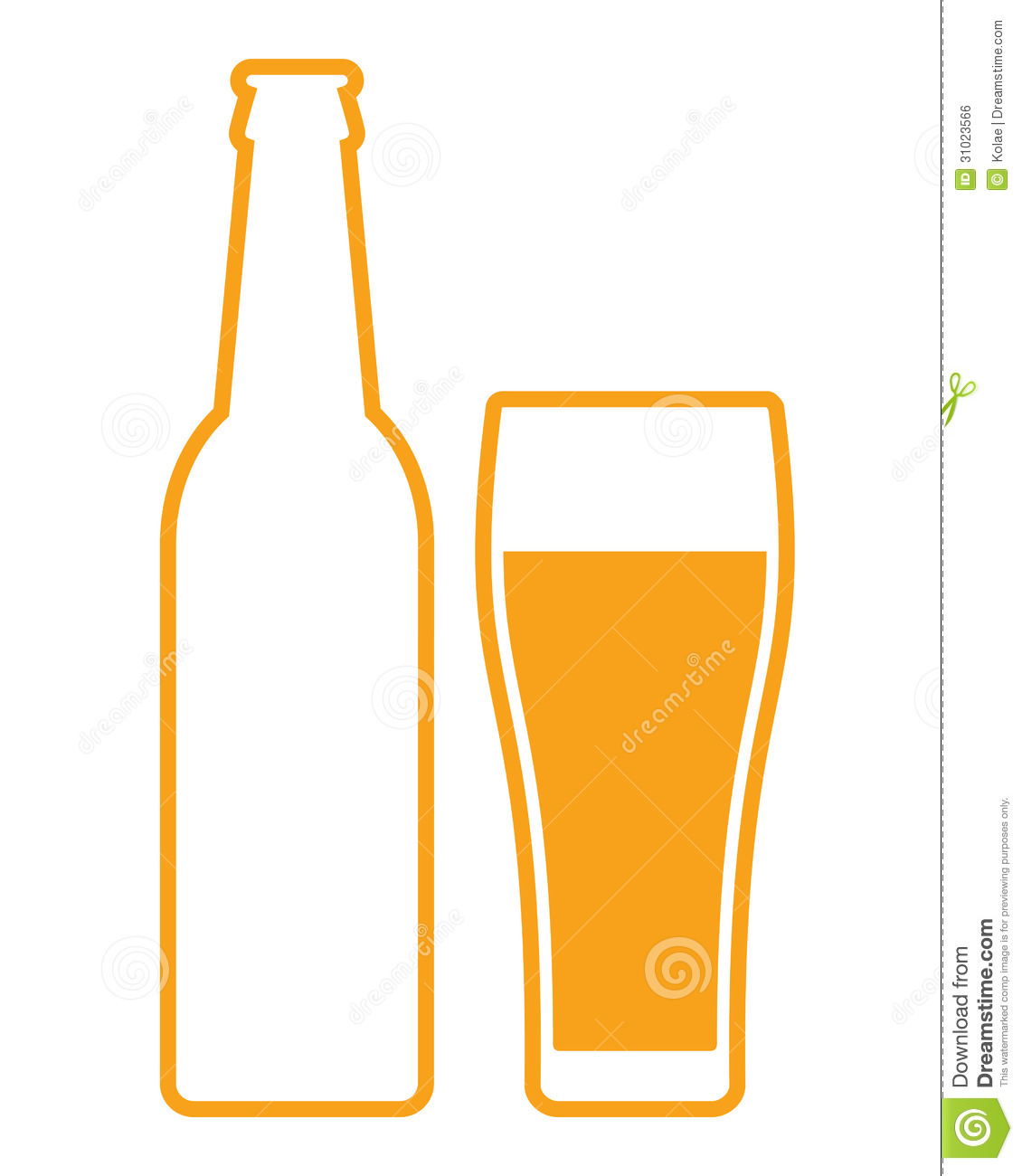Beer Bottle Outline Clipart Beer Bottle And Glass