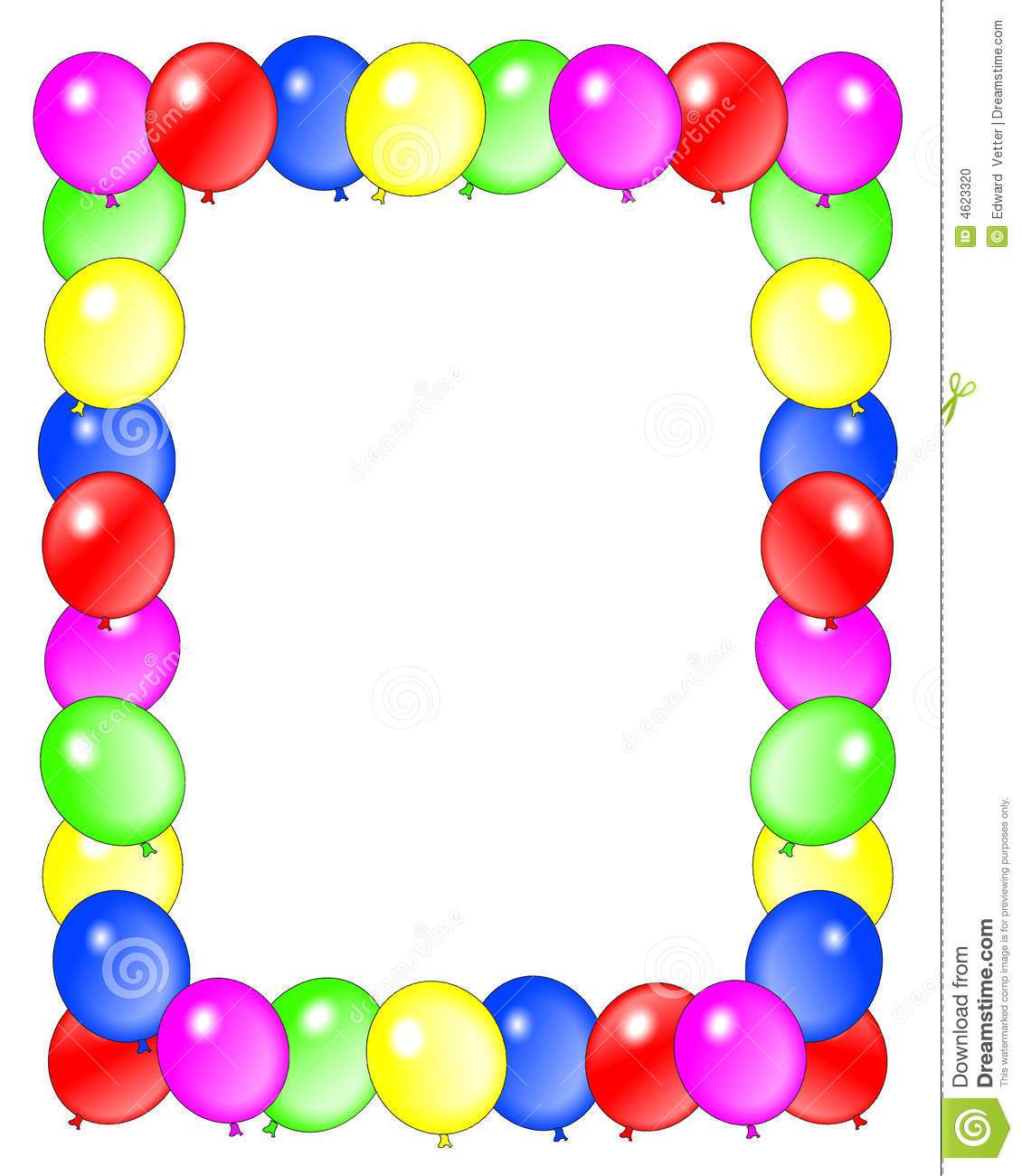 Birthday Clip Art Borders Birthday Balloons Border Frame 4623320 Jpg