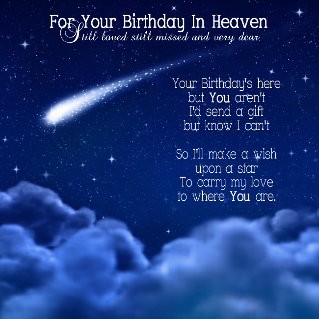 Birthday Heaven Cards For Your