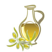 Bottle Of Olive Oil With Olives Stock Illustrations