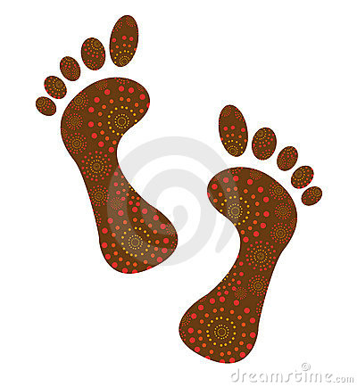 Brown Cute Foots Isolated Over White Background  Vector 