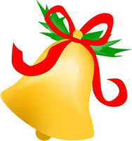 Christmas Bell With Red Bow