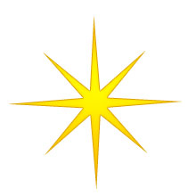 Christmas Star   Eight Point Gold