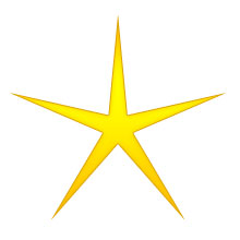 Christmas Star   Five Point Gold