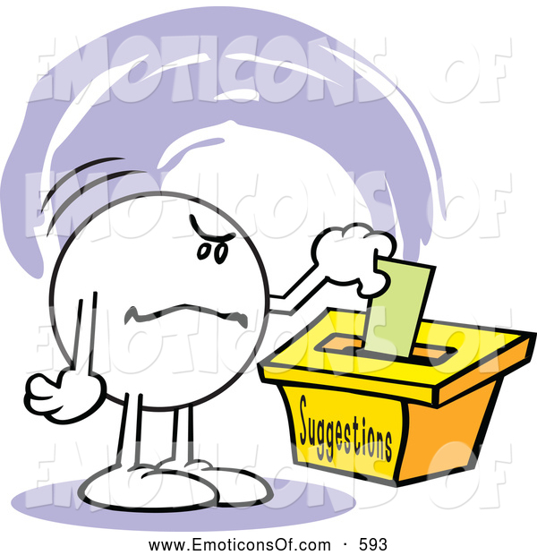Clip Art Vector Cartoon Of A Cute Moodie Character With An Angry