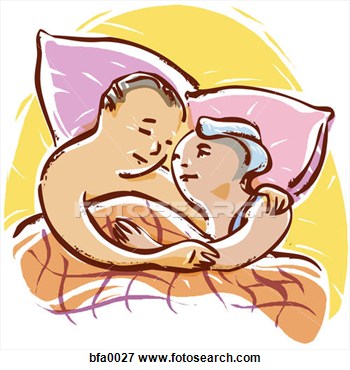   Elderly Couple Cuddling In Bed  Fotosearch   Search Eps Clipart    