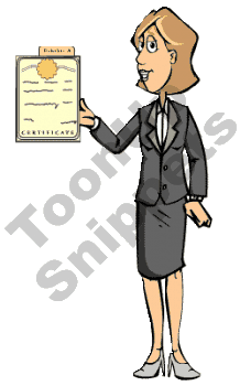 Female Lawyer Presents Exhibit A Animated Clip Art