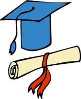 Free Graduation Clipart Graphics  Students Diploma Cap Year Book    