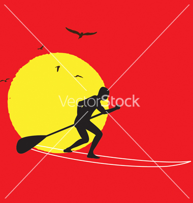 Free Stand Up Paddle Boarding Vector Art   Download Silhouettes