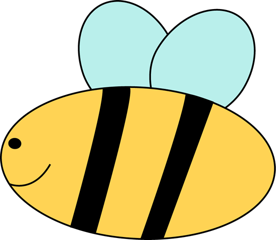 Little Bee Clip Art Image   Cute Little Yellow Bee With Blue Wings
