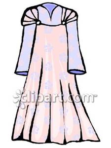 Long Party Dress   Royalty Free Clipart Picture