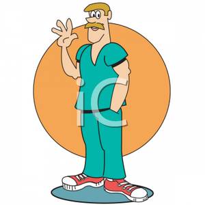 Male Nurse   Royalty Free Clipart Picture