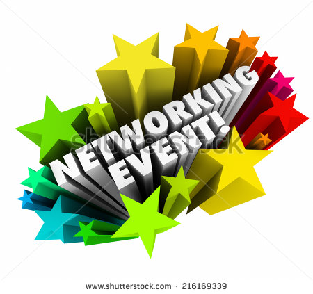 Networking Event In 3d Words And Colorful Stars As Invitation For You