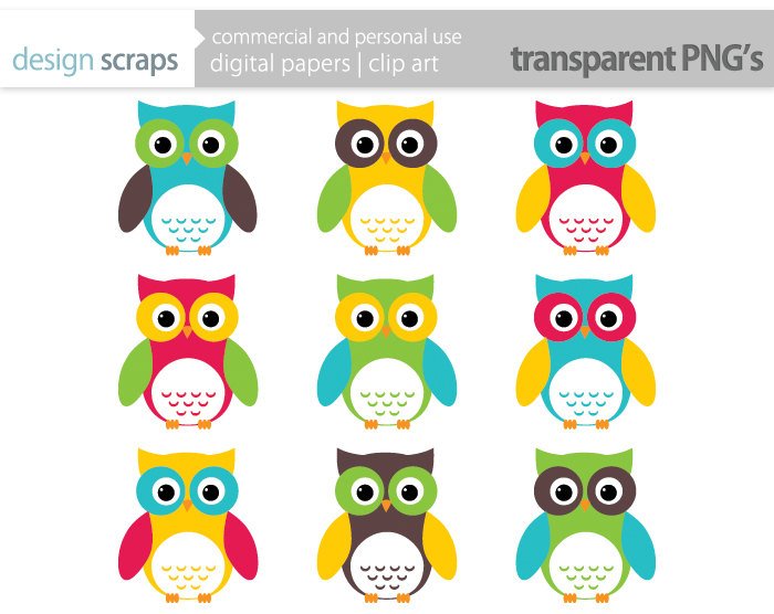 Owls Clip Art Graphics Owl Digital Clipart Baby By Designscraps
