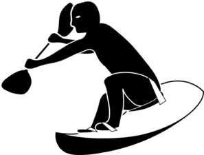 Paddle Surfer Clip Art At Clker Com   Vector Clip Art Online Royalty    