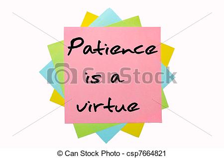 Patience Is A Virtue Clipart Stock Photography Of Proverb Patience Is