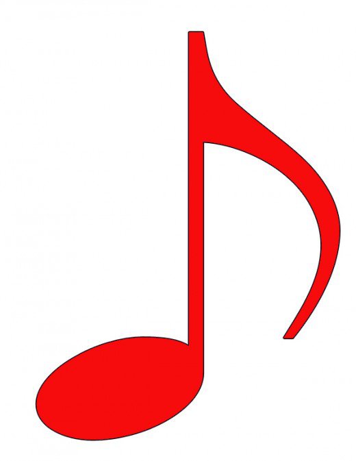 Red Eighth Note Clip Art