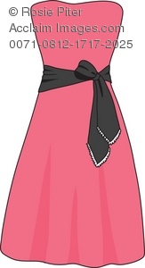 Royalty Free Clipart Illustration Of A Pink Party Dress   Acclaim