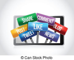 Social Media Clip Art And Stock Illustrations  96104 Social Media Eps