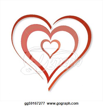    Swirl Love Heart Symbol Red Color  Eps Clipart Gg59167277   Gograph