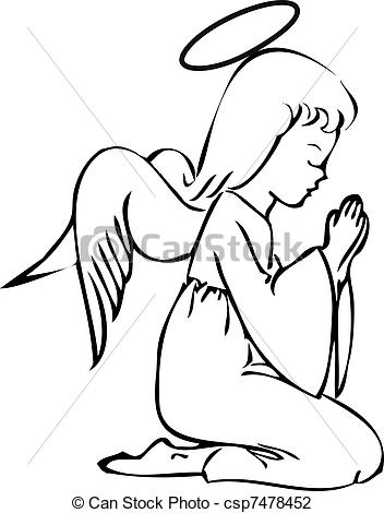 Angel Praying   Csp7478452