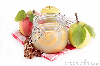 Apple Sauce And Apple Isolated