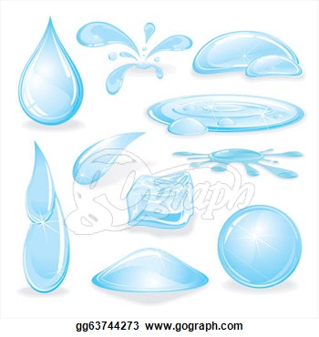 Clean Water Drops  Vector Design Elements  Stock Clip Art Gg63744273