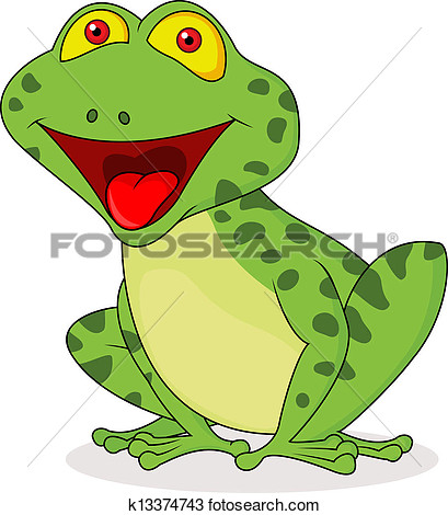 Cute Frog Cartoon View Large Clip Art Graphic