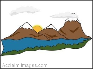 Description  Clip Art Of A Ridge Of Snow Capped Mountains  Clip Art
