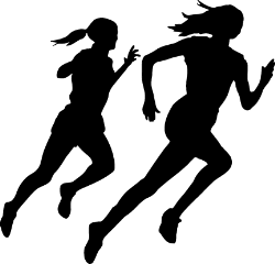 Generic Sports Figures  Gold Clip Art   Runners From Vehicle Vinyls
