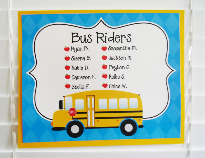 Make A Bus List Using Jess School Bus Clip Art