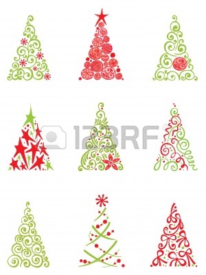 Modern Christmas Tree Clipart
