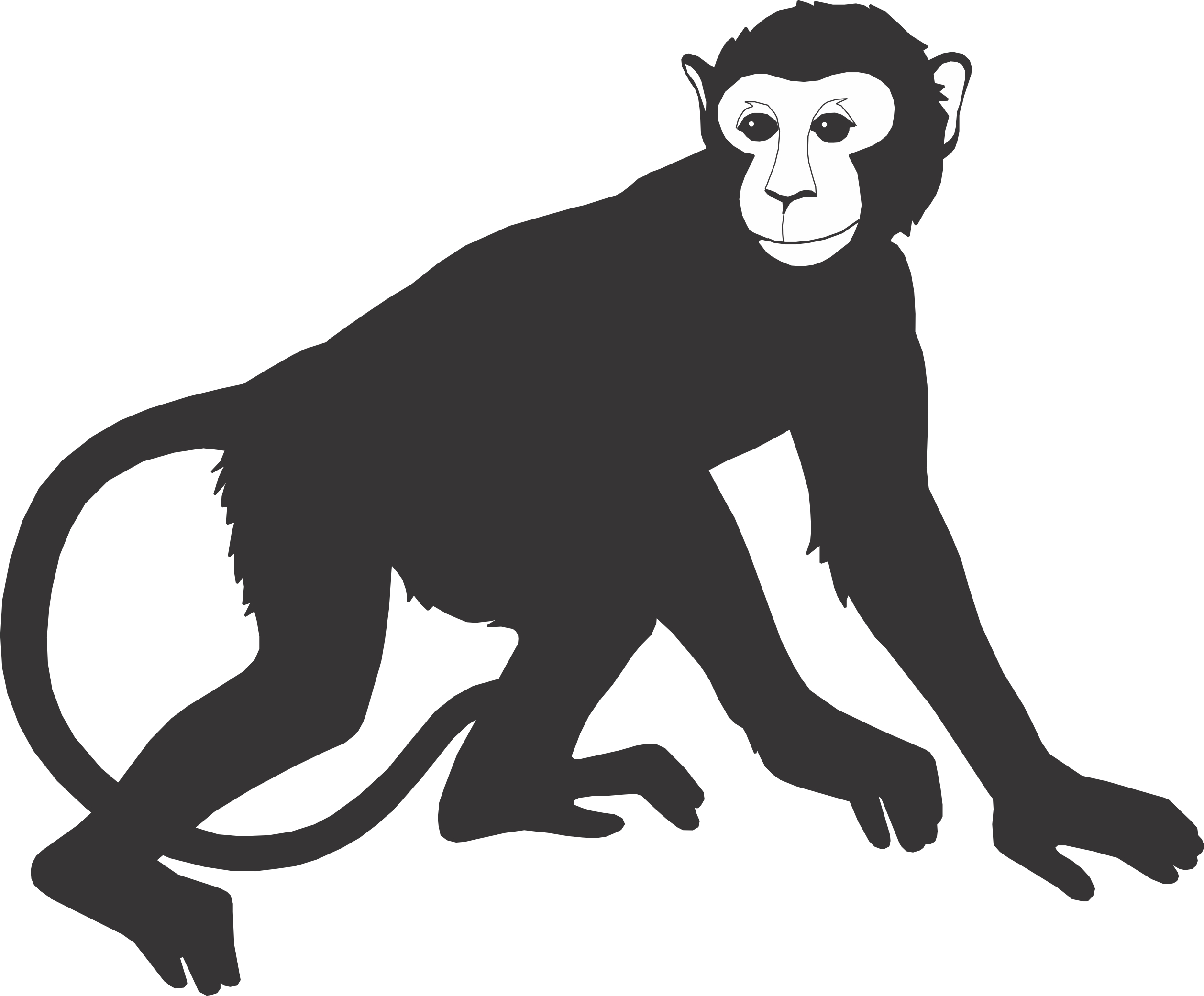 Monkey Silhouette   Clipart Best