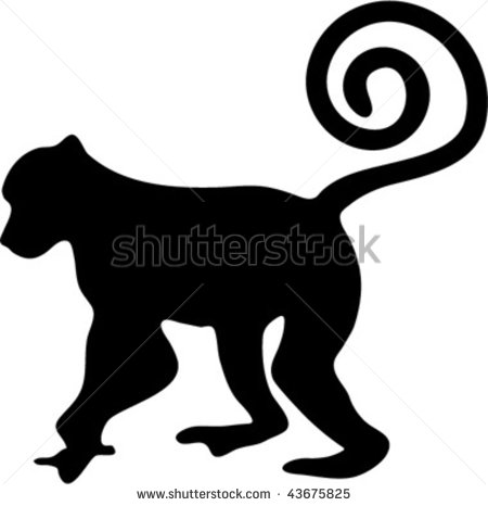 Monkey Silhouette Stock Photos Illustrations And Vector Art