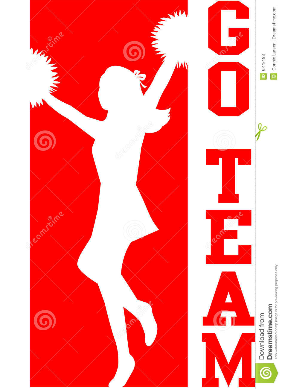 More Similar Stock Images Of   Cheerleader Go Team Red Eps