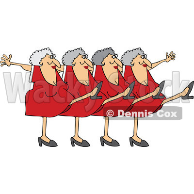 Old Lady Dancing Clip Art